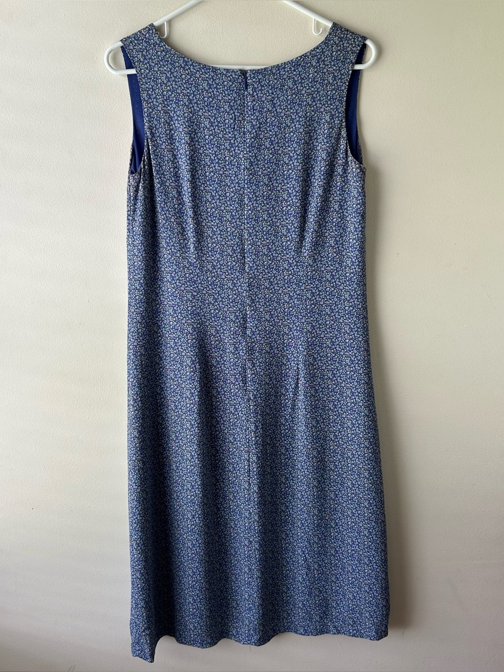 Vintage GAP Sleeveless Midi Dress Cottagecore 90’s Ditsy Floral Periwinkle M - Picture 9 of 12